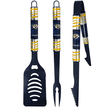 Nashville Predators 3 pc Color BBQ Tool Set
