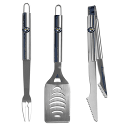Nashville Predators 3 pc Stainless Steel BBQ Set