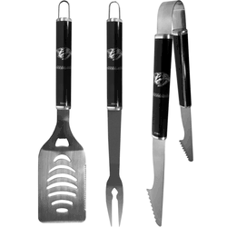 Nashville Predators 3 pc Steel BBQ Set in Black