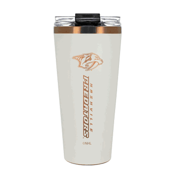 Nashville Predators 32oz Crème and Copper Big Slim Tumbler with Straw