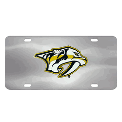 Nashville Predators 3D Stainless Steel License Plate