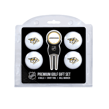 Nashville Predators 4 Ball Gift Set + Divot Tool & Marker