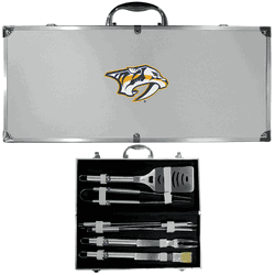 Nashville Predators 8 pc Stainless Steel BBQ Set w/Metal Case