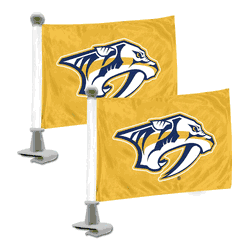 Nashville Predators Ambassador Car Flags - 2 Pack Mini Auto Flags, 4in X 6in