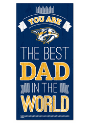 Nashville Predators Best Dad in the World 6x12 Sign