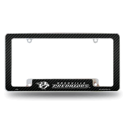 Nashville Predators Black 12" x 6" Chrome All Over Automotive License Plate Frame