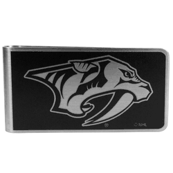 Nashville Predators Black and Steel Money Clip