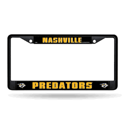 Nashville Predators  Black Chrome Frame with Plastic Inserts 12" x 6" Car/Truck Auto Accessory