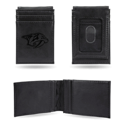 Nashville Predators Black Laser Engraved Front Pocket Wallet