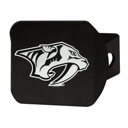 Nashville Predators Black Metal Hitch Cover with Metal Chrome 3D Emblem