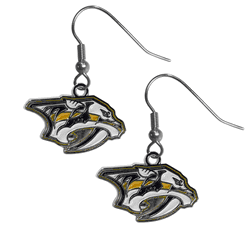 Nashville Predators Chrome Dangle Earrings