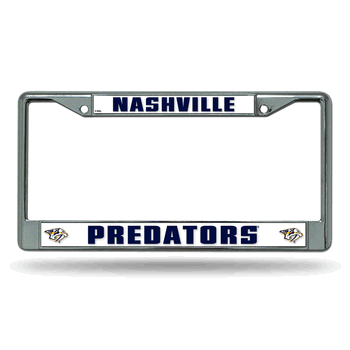 Nashville Predators Standard Chrome Frame with Plastic Inserts 12