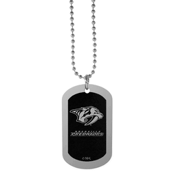 Nashville Predators Chrome Tag Necklace