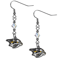 Nashville Predators Crystal Dangle Earrings