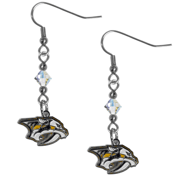 Nashville Predators Crystal Dangle Earrings