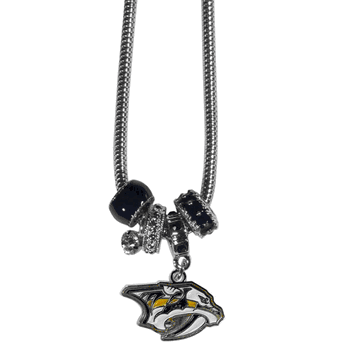 Nashville Predators Euro Bead Necklace