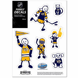 Nashville Predators Family Decal Set Small