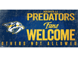 Nashville Predators Fans Welcome Sign