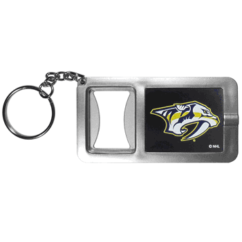 Nashville Predators Flashlight Key Chain with Bottle Opener