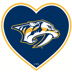 Nashville Predators Heart Decal