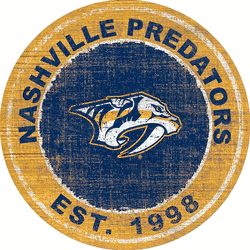 Nashville Predators Heritage 24" Distressed Round Sign
