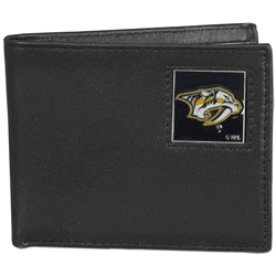 Nashville Predators Leather Bi-fold Wallet Packaged in Gift Box