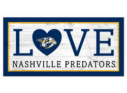 Nashville Predators Love 6x12 Sign