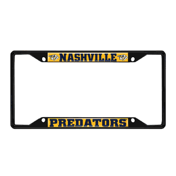 Nashville Predators Metal License Plate Frame Black Finish