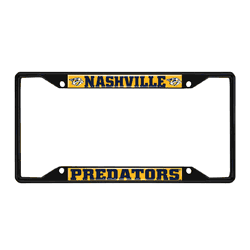 Nashville Predators Metal License Plate Frame Black Finish
