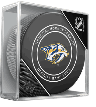 Nashville Predators NHL Hockey Official Game Puck IN CUBE