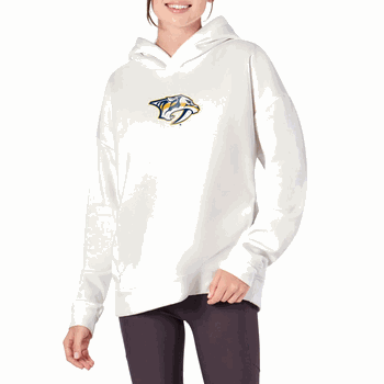 Nashville Predators NHL Kadi Hoodie with Zipper Pockets White XS