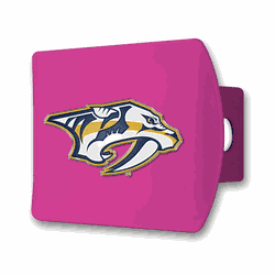 Nashville Predators Pink Metal Hitch Cover with  3D Color Emblem