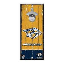 Nashville Predators Sign Wood 5x11 Bottle Opener