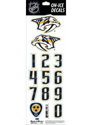 Nashville Predators Sportstar Officially Licensed Authentic Center Ice NHL Hockey Helmet Decal Kit