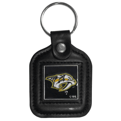 Nashville Predators Square Leatherette Key Chain