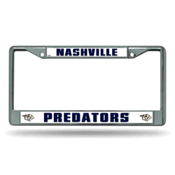Nashville Predators Standard Chrome Frame with Plastic Inserts 12" x 6" Car/Truck Auto Accessory