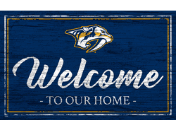 Nashville Predators Team Color Welcome 11x19 Sign