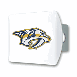 Nashville Predators White Metal Hitch Cover with  3D Color Emblem