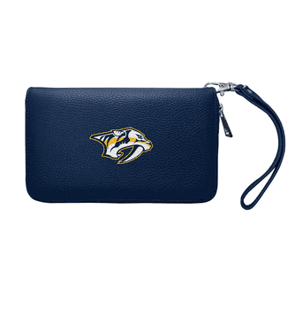Nashville Predators Zip Organizer Wallet Pebble Navy