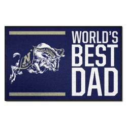 Naval Academy Starter Mat Accent Rug - 19in. x 30in. World's Best Dad Starter Mat