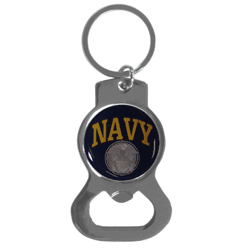 Navy Bottle Opener Key Chain