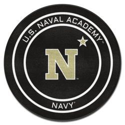 Navy Hockey Puck Rug - 27in. Diameter