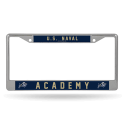 Navy Midshipmen  12" x 6" Chrome Frame With Decal Inserts