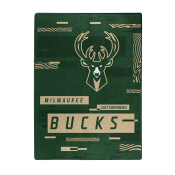 Milwaukee Bucks Digitize Raschel Plush Throw Blanket