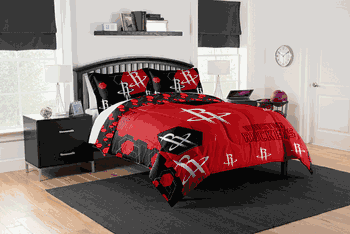 NBA Houston Rockets Hexagon F/Q Comforter Set