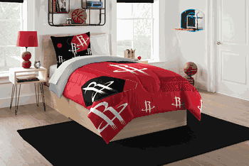 NBA Houston Rockets Hexagon Twin Comforter Set