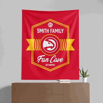 NBA Atlanta Hawks Dominion Personalized Wall Hanging 50�60 Inches