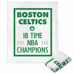 NBA Boston Celtics 2024 Multi Champs Lucky Silk Touch Throw Blanket 50 x 60 inches