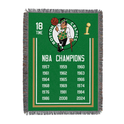 NBA Boston Celtics 2024 NBA Multi Historic Woven Tapestry Wall Hanging 48 x 60 inches