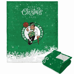 NBA Boston Celtics Christmas 2023 Silk Touch Sherpa Throw Blanket 50 x 60 Inches